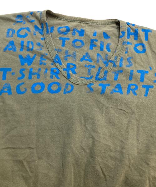 MARTIN MARGIELA（マルタン・マルジェラ）MARTIN MARGIELA (マルタン・マルジェラ) エイズTシャツ カーキ サイズ:不明の古着・服飾アイテム