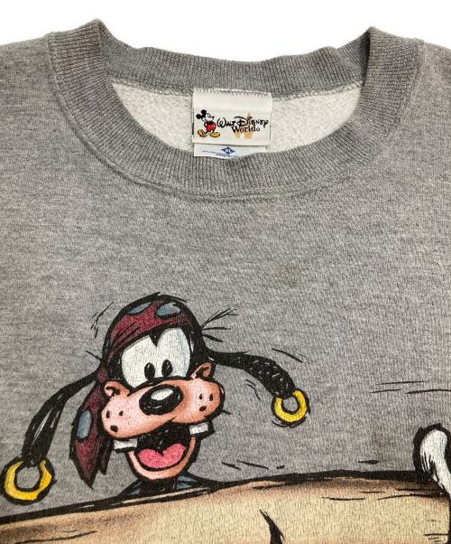 DISNEY（ディズニー）Disney (ディズニー) プリントスウェット グレー サイズ:XLの古着・服飾アイテム