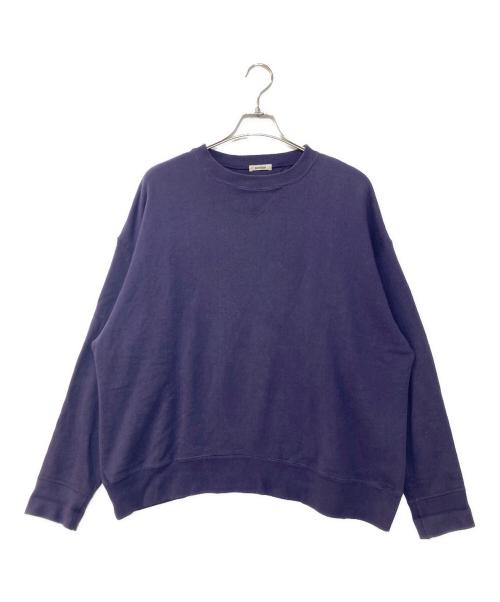 INTERIM（インテリム）INTERIM (インテリム) VINTAGE FADE BOTH V-GAZETTE SWEAT SHIRT ネイビー サイズ:4の古着・服飾アイテム