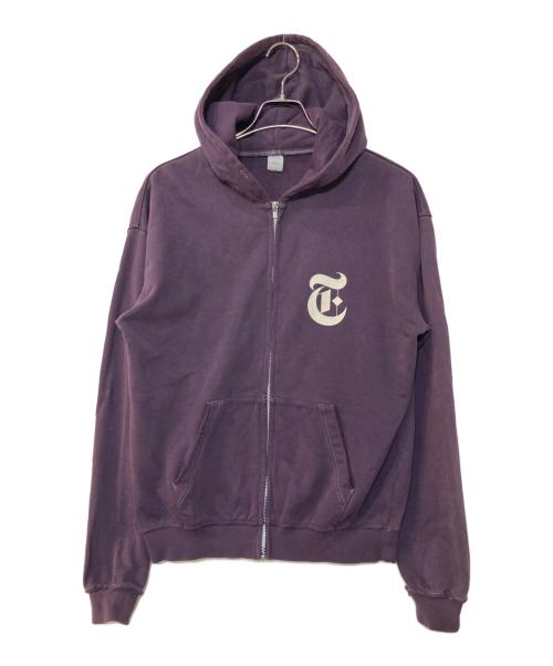 FIFTH（フィフス）FIFTH (フィフス) プリントジップパーカー パープル サイズ:Mの古着・服飾アイテム