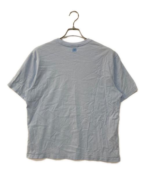 AMI Alexandre Mattiussi（アミアレクサンドルマテュッシ）AMI Alexandre Mattiussi (アミアレクサンドルマテュッシ) ハートロゴ刺繍Tシャツ ブルー サイズ:Sの古着・服飾アイテム
