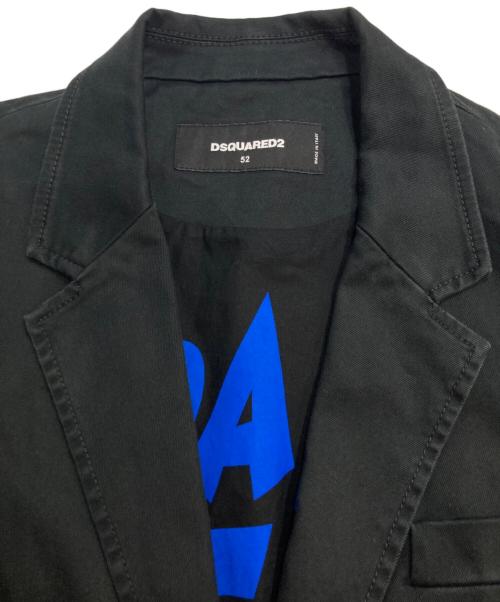 DSQUARED2（ディースクエアード）DSQUARED2 (ディースクエアード) デニムレイヤード テーラードジャケット ダークネイビー サイズ:52の古着・服飾アイテム
