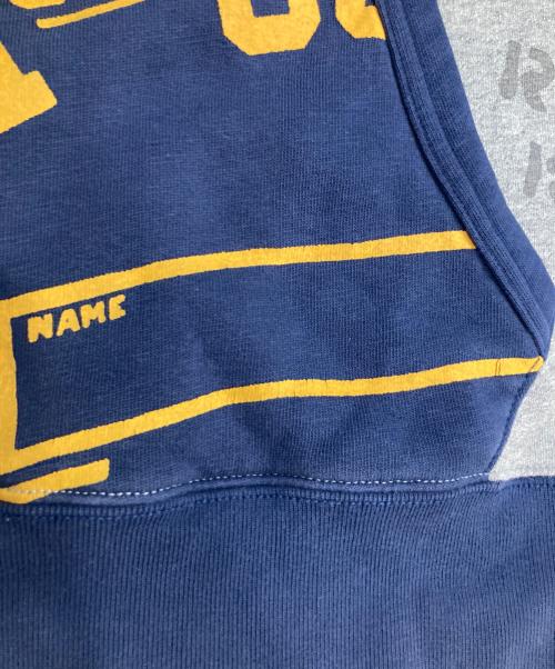 POLO RALPH LAUREN（ポロ・ラルフローレン）POLO RALPH LAUREN (ポロ・ラルフローレン) プルオーバープリントフーディー ネイビー×グレー サイズ:XSの古着・服飾アイテム