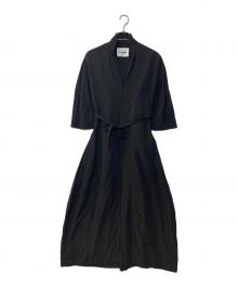 JIL SANDER（ジルサンダー）の古着「リネン レーヨン スキッパーワンピース」｜ブラック