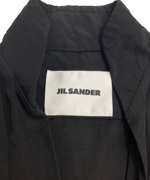 JIL SANDER（ジルサンダー）JIL SANDER (ジルサンダー) リネン レーヨン スキッパーワンピース ブラック サイズ:32の古着・服飾アイテム