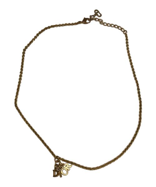 Christian Dior（クリスチャン ディオール）Christian Dior (クリスチャン ディオール) ロゴネックレス ゴールドの古着・服飾アイテム