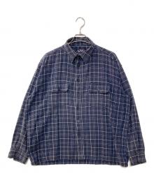 USED（USED）の古着「10W CLASSICS フランネルシャツ」｜ネイビー