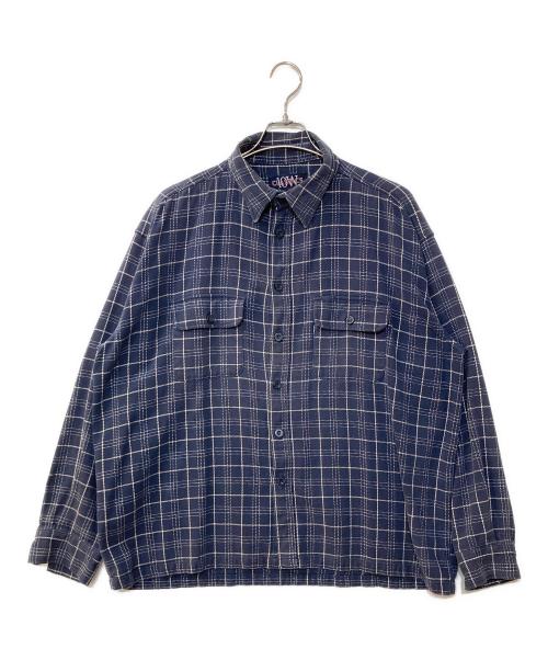 USED（USED）USED (ユーズド) 10W CLASSICS フランネルシャツ ネイビー サイズ:2XLの古着・服飾アイテム