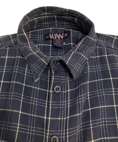 USED（USED）USED (ユーズド) 10W CLASSICS フランネルシャツ ネイビー サイズ:2XLの古着・服飾アイテム