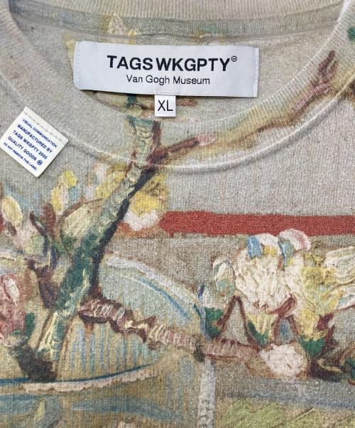 TAGS WKGPTY（タグスワーキングパーティー）TAGS WKGPTY (タグスワーキングパーティー) ゴッホ美術館 コラボTシャツ ホワイト サイズ:XLの古着・服飾アイテム