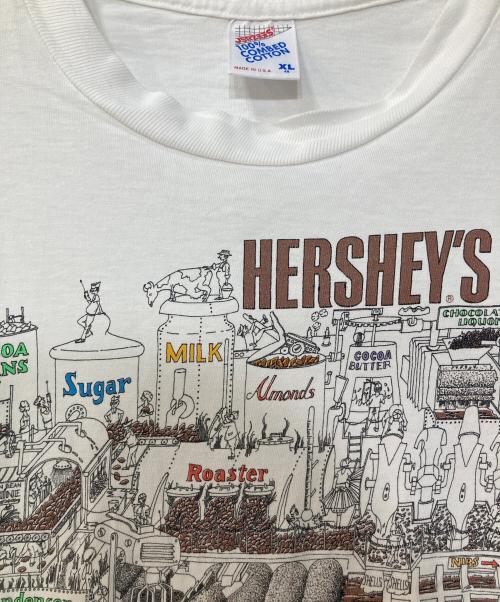 JERZEES（ジャージーズ）JERZEES (ジャージーズ) 90's HERSHEY'S CHOCOLATE プリントTシャツ ホワイト サイズ:XLの古着・服飾アイテム