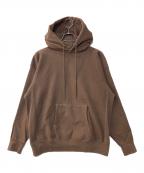 KAPTAIN SUNSHINEキャプテンサンシャイン）の古着「Stretch Sweat Hoody ストレッチスウェットフーディ」｜ブラウン