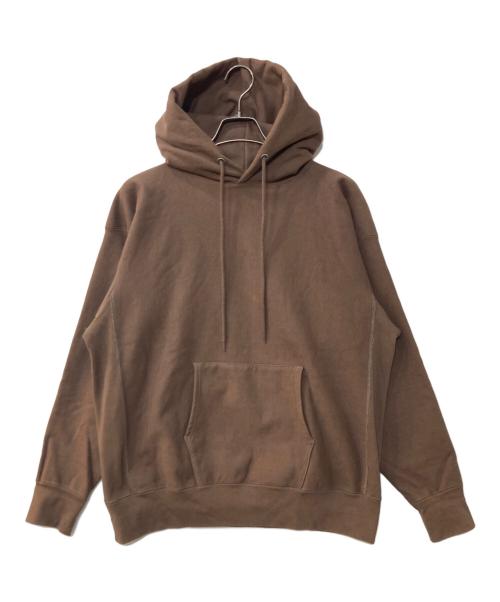 KAPTAIN SUNSHINE（キャプテンサンシャイン）KAPTAIN SUNSHINE (キャプテンサンシャイン) Stretch Sweat Hoody ストレッチスウェットフーディ ブラウン サイズ:36の古着・服飾アイテム