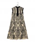 Ameriアメリ）の古着「DAMASK EMBROIDERY LINEN DRESS」｜アイボリー