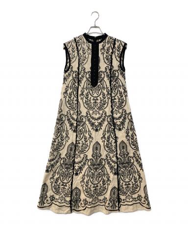 AMERI DAMASK EMBROIDERY LINEN DRESS アメリ 中古・古着通販】Ameri (アメリ) DAMASK EMBROIDERY LINEN DRESS