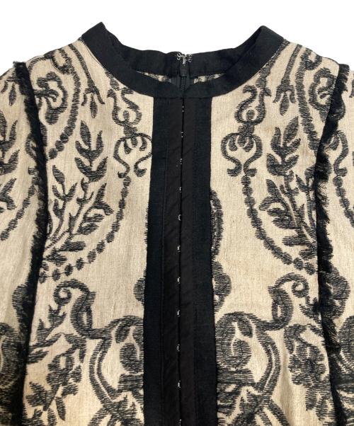 Ameri（アメリ）Ameri (アメリ) DAMASK EMBROIDERY LINEN DRESS アイボリー サイズ:Sの古着・服飾アイテム