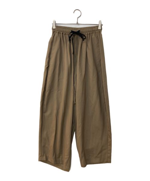 My Beautiful Landlet（マイビューティフルランドレット）My Beautiful Landlet (マイビューティフルランドレット) TECH WOOL BACKWARP WIDE EASY PANTS ブラウンの古着・服飾アイテム