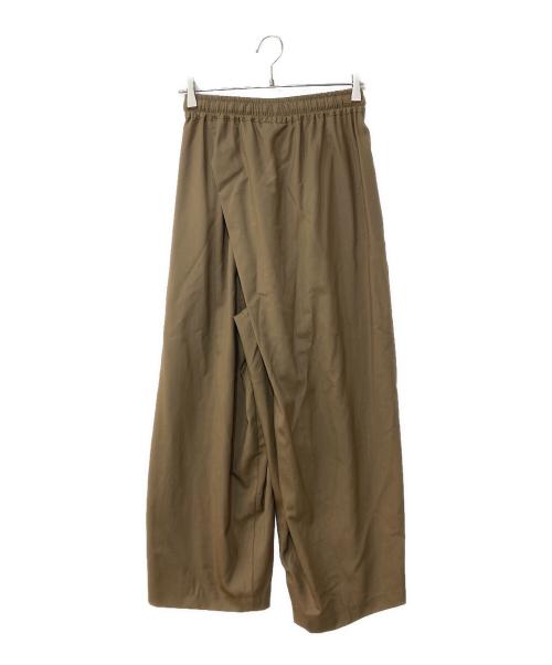 My Beautiful Landlet（マイビューティフルランドレット）My Beautiful Landlet (マイビューティフルランドレット) TECH WOOL BACKWARP WIDE EASY PANTS ブラウンの古着・服飾アイテム