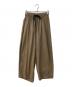 My Beautiful Landlet（マイビューティフルランドレット）の古着「TECH WOOL BACKWARP WIDE EASY PANTS」｜ブラウン
