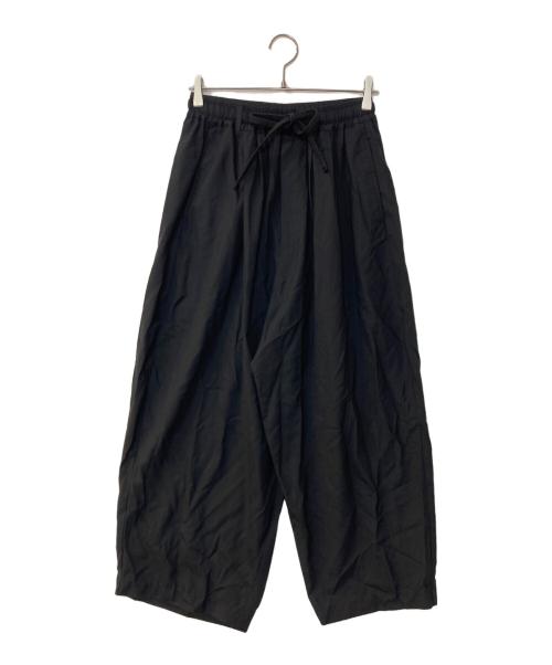 My Beautiful Landlet（マイビューティフルランドレット）My Beautiful Landlet (マイビューティフルランドレット) TECH WOOL BACKWARP WIDE EASY PANTS ブラックの古着・服飾アイテム