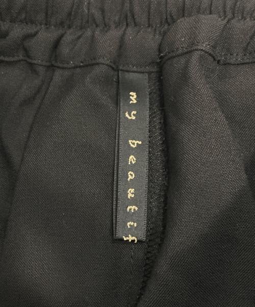 My Beautiful Landlet（マイビューティフルランドレット）My Beautiful Landlet (マイビューティフルランドレット) TECH WOOL BACKWARP WIDE EASY PANTS ブラックの古着・服飾アイテム