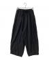 My Beautiful Landlet（マイビューティフルランドレット）の古着「TECH WOOL BACKWARP WIDE EASY PANTS」｜ブラック