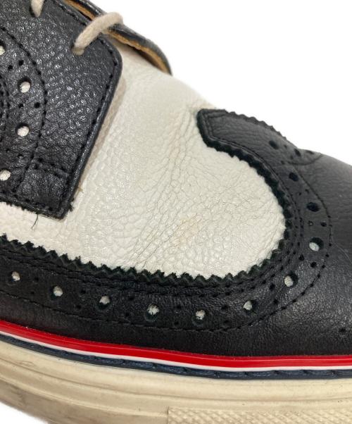 Thom Browne（トムブラウン）Thom Browne (トムブラウン) ウィングチップスニーカー ブラック×ホワイト サイズ:US9の古着・服飾アイテム