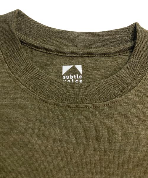 subtle voice（サトルボイス）subtle voice (サトルボイス) SVウールTシャツ グリーン サイズ:Sの古着・服飾アイテム