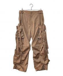 TAAKK（ターク）の古着「SATIN CARGO TROUSERS」｜ベージュ