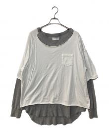 FACETASM（ファセッタズム）の古着「LAYERED LONGSLEEVE TEE」｜ホワイト×グレー