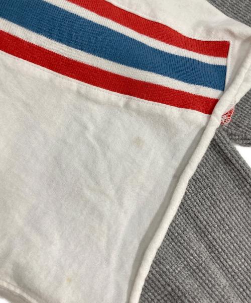 FACETASM（ファセッタズム）FACETASM (ファセッタズム) LAYERED LONGSLEEVE TEE ホワイト×グレー サイズ:5の古着・服飾アイテム