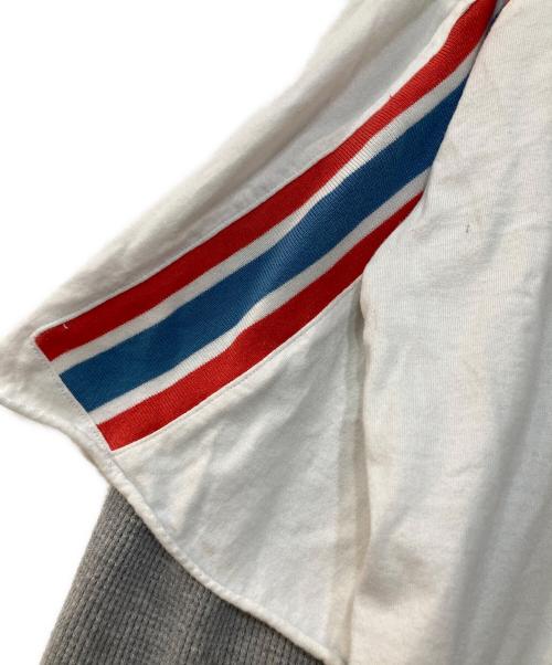 FACETASM（ファセッタズム）FACETASM (ファセッタズム) LAYERED LONGSLEEVE TEE ホワイト×グレー サイズ:5の古着・服飾アイテム