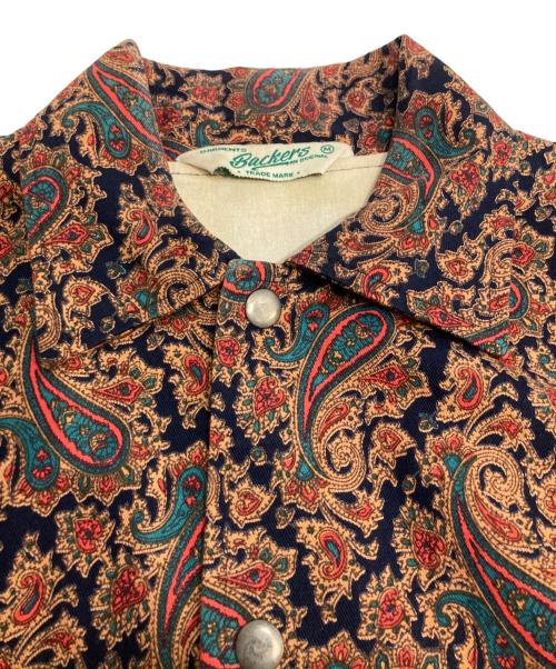 BACKERS（バッカーズ）BACKERS (バッカーズ) ペイズリー柄ジャケット ブラウン サイズ:Mの古着・服飾アイテム