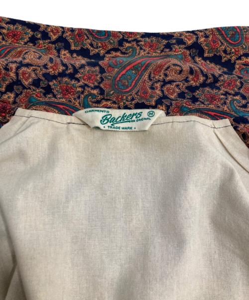 BACKERS（バッカーズ）BACKERS (バッカーズ) ペイズリー柄ジャケット ブラウン サイズ:Mの古着・服飾アイテム