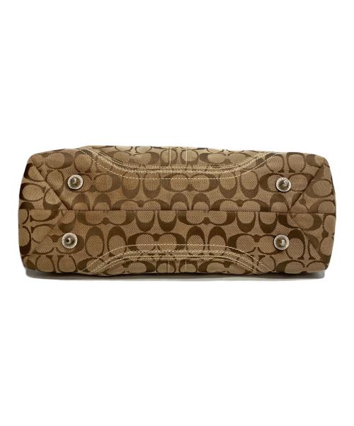 COACH（コーチ）COACH (コーチ) シグネチャートートバッグ ベージュ×ホワイトの古着・服飾アイテム