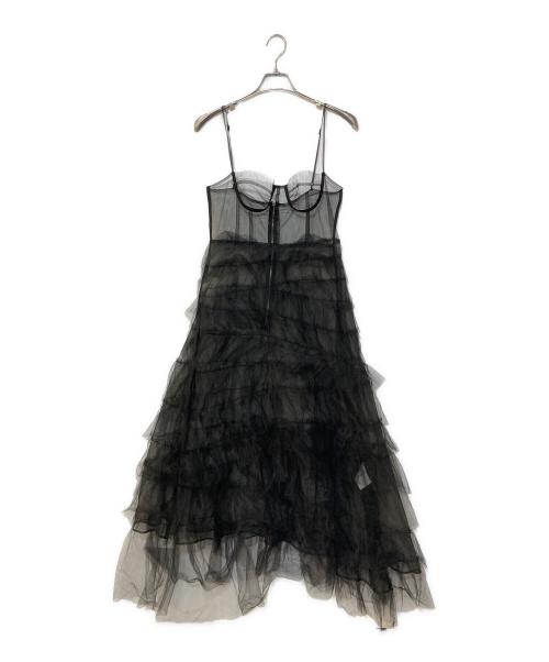 MAISON SPECIAL（メゾンスペシャル）MAISON SPECIAL (メゾンスペシャル) ティアードチュールワンピース ブラック サイズ:FREEの古着・服飾アイテム