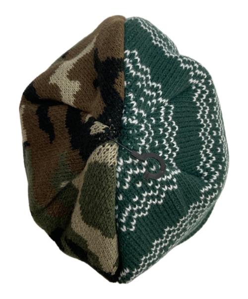 SUPREME（シュプリーム）SUPREME (シュプリーム) New Era (ニューエラ) split beanie ビーニー グリーン×ブラウンの古着・服飾アイテム