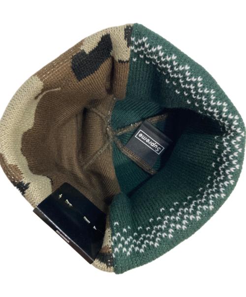 SUPREME（シュプリーム）SUPREME (シュプリーム) New Era (ニューエラ) split beanie ビーニー グリーン×ブラウンの古着・服飾アイテム