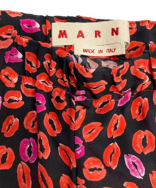 MARNI（マルニ）MARNI (マルニ) リップ柄パンツ レッド サイズ:38の古着・服飾アイテム