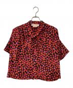MARNIマルニ）の古着「リップ柄シャツ」｜レッド