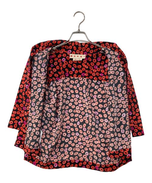 MARNI（マルニ）MARNI (マルニ) リップ柄シャツ レッド サイズ:38の古着・服飾アイテム
