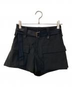 sacaiサカイ）の古着「suiting shorts カーゴショートパンツ」｜ブラック