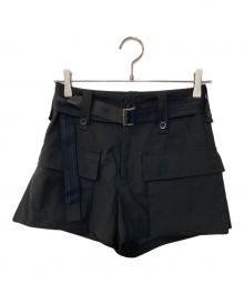 sacai（サカイ）の古着「suiting shorts カーゴショートパンツ」｜ブラック