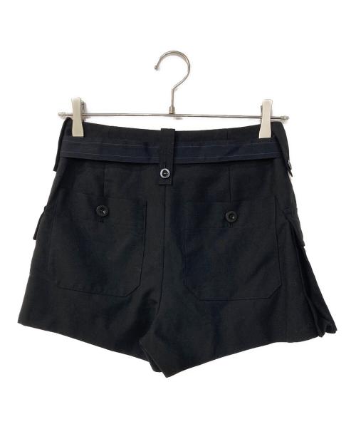 sacai（サカイ）sacai (サカイ) suiting shorts カーゴショートパンツ ブラックの古着・服飾アイテム