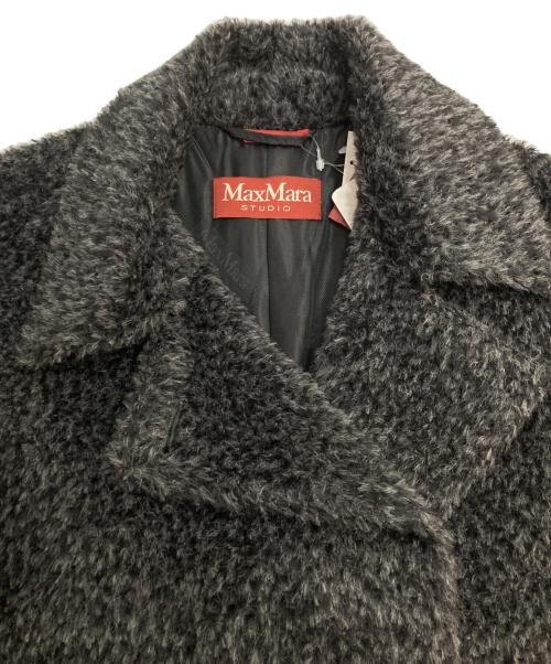 Max Mara Studio（マックスマーラ ストゥディオ）MAX MARA STUDIO (マックスマーラ ストゥディオ) アルパカウールシャギーコート グレー サイズ:40の古着・服飾アイテム
