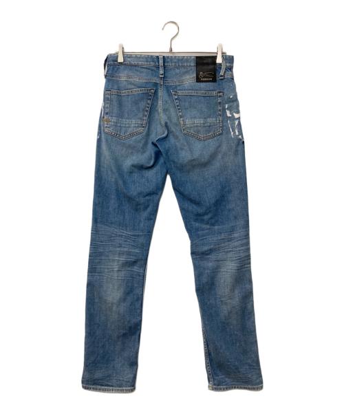 Denham（デンハム）Denham (デンハム) CARROT FIT ペイント加工ストレッチ デニムパンツ インディゴ サイズ:不明の古着・服飾アイテム