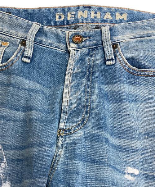 Denham（デンハム）Denham (デンハム) CARROT FIT ペイント加工ストレッチ デニムパンツ インディゴ サイズ:不明の古着・服飾アイテム