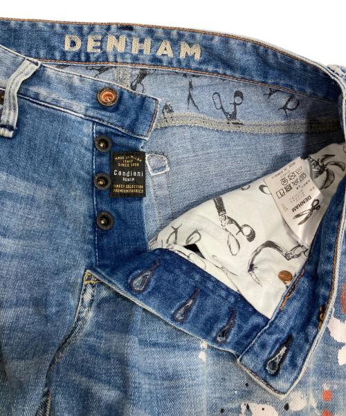 Denham（デンハム）Denham (デンハム) CARROT FIT ペイント加工ストレッチ デニムパンツ インディゴ サイズ:不明の古着・服飾アイテム