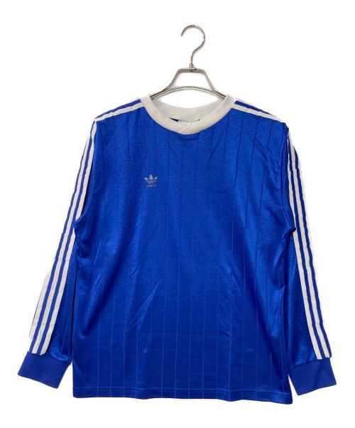 adidas（アディダス）adidas (アディダス) 80’s ゲームシャツ ブルー サイズ:Lの古着・服飾アイテム
