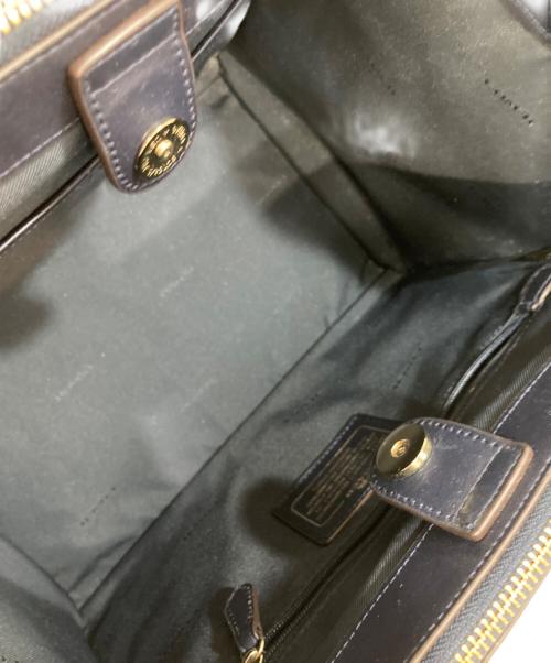COACH（コーチ）COACH (コーチ) パイソンハンドル 2WAYバッグ ベージュ×ネイビーの古着・服飾アイテム